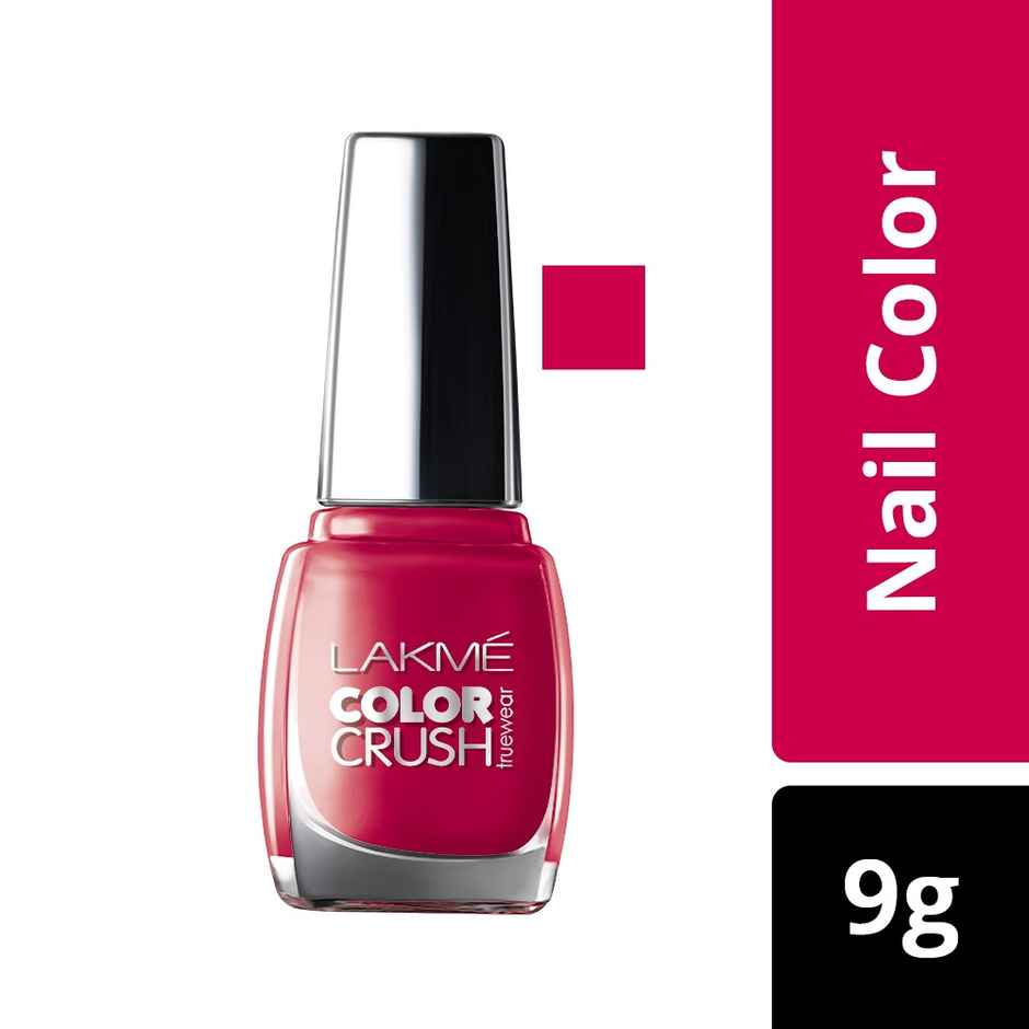 Lakme True Wear Color Crush Nail Polish, Long Lasting & Vibrant Nail Paint, 24