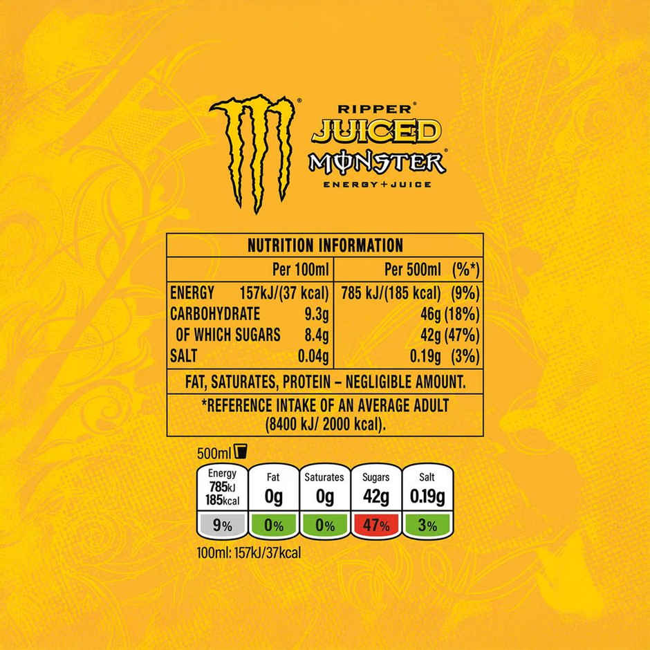 Monster Ripper Juiced High Caffeinated Drink