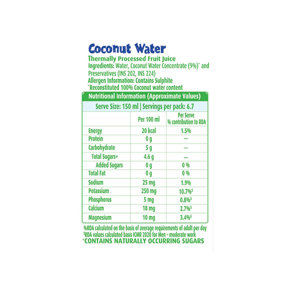 Real Activ Coconut Water - No Added Sugars | Bottle