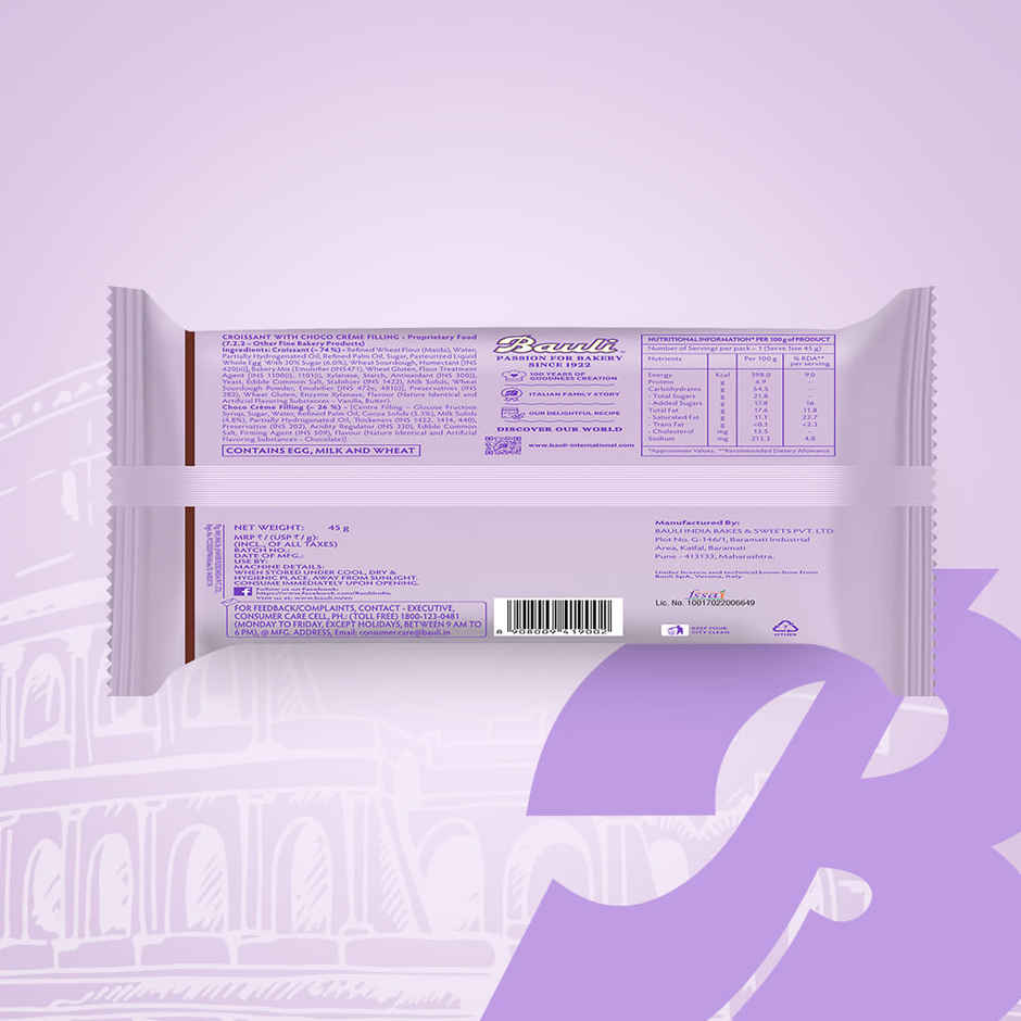 Bauli Moonfils Croissants Choco Cream (Egg) Combo