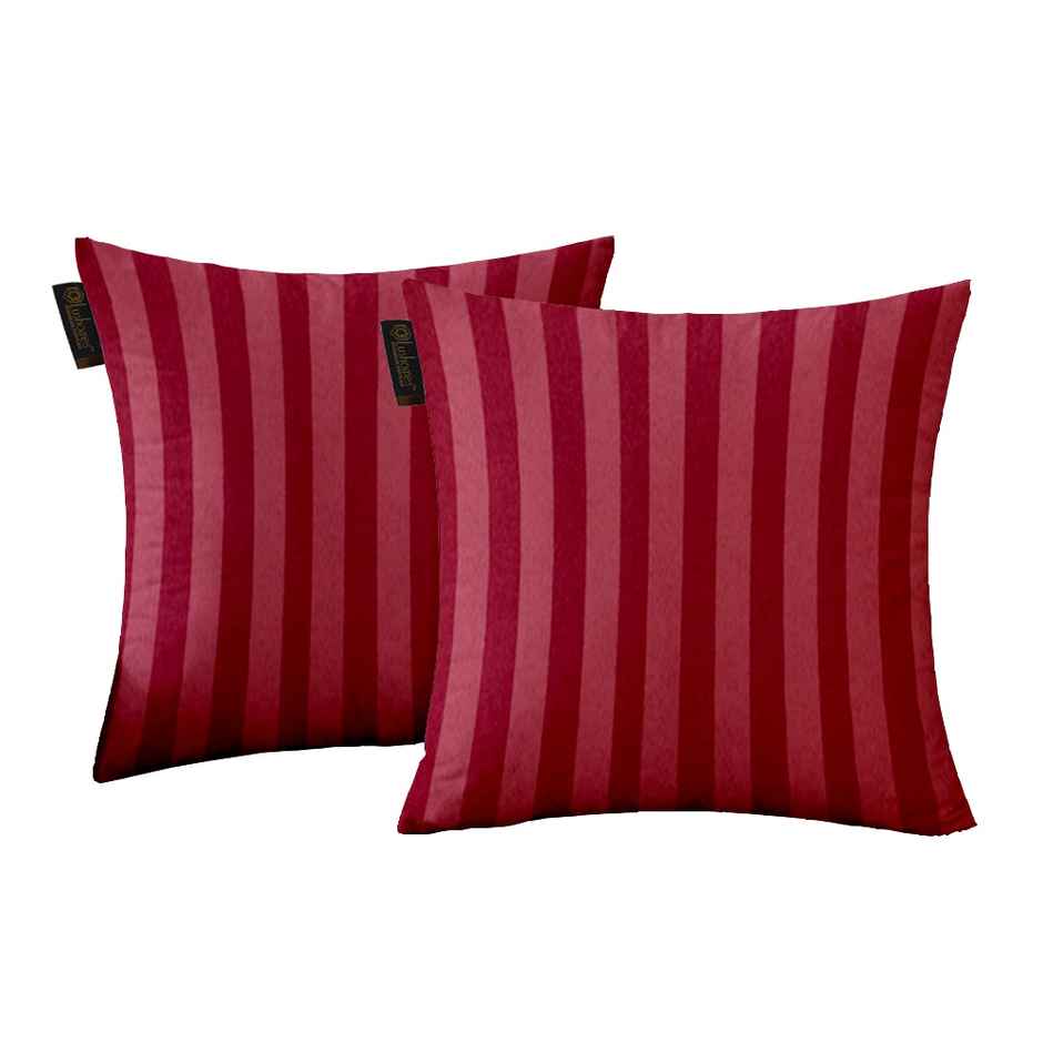 Lushomes Bolster Cushion Covers - Maroon | 16 x 16 inch
