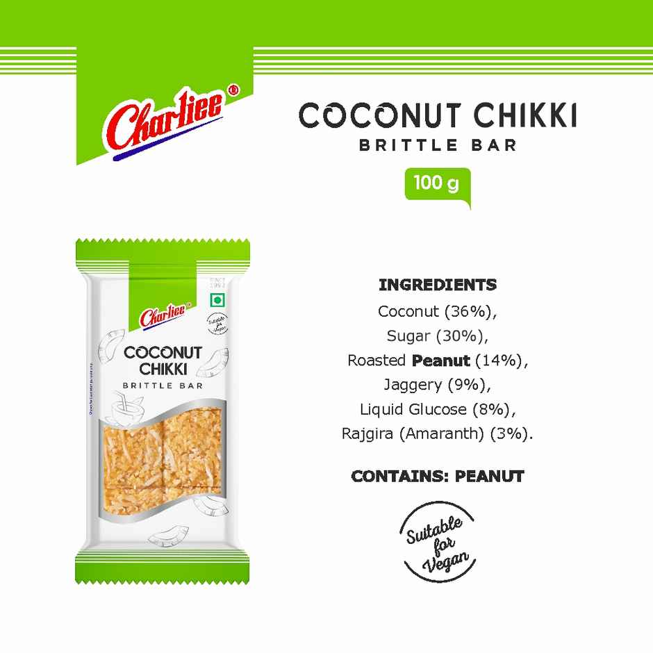 Charliee Coconut Chikki | Sweet & Crunchy
