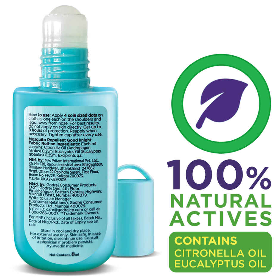 Good Knight Natural Mild Bloom Mosquito Repellent Fabric Roll On Combo