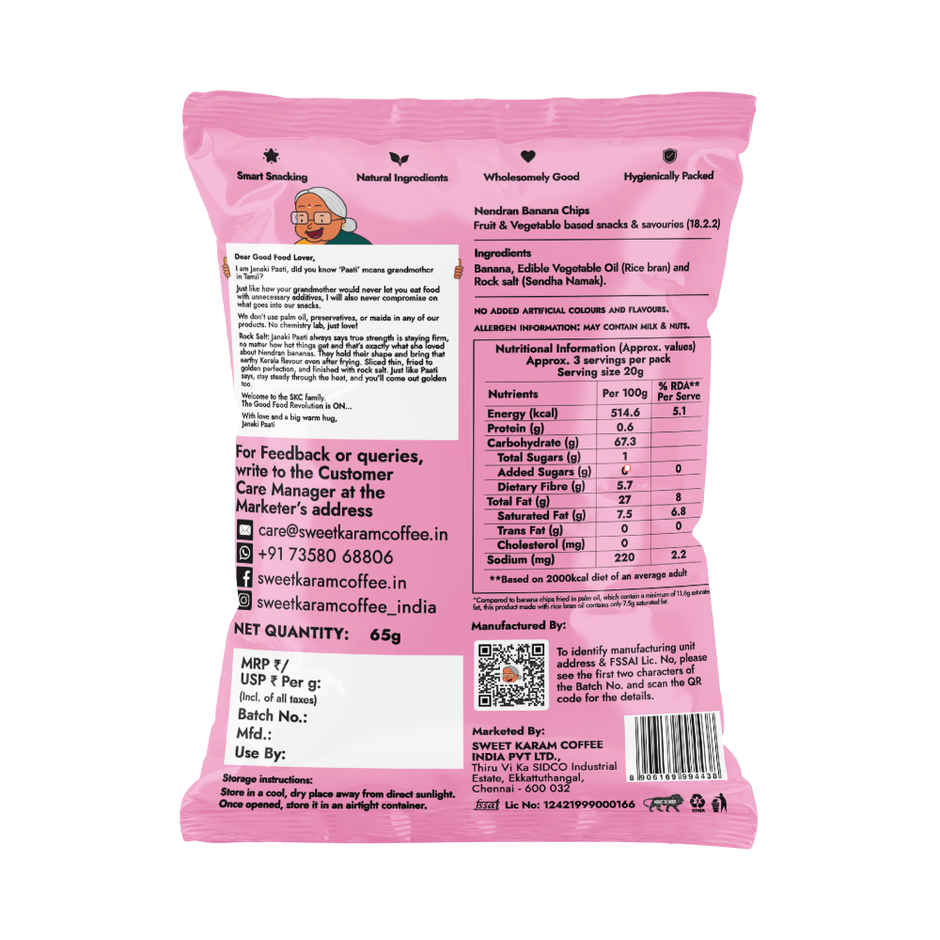 Sweet Karam Coffee Rock Salt Nendran Banana Chips - Fasting (Vrat) Special