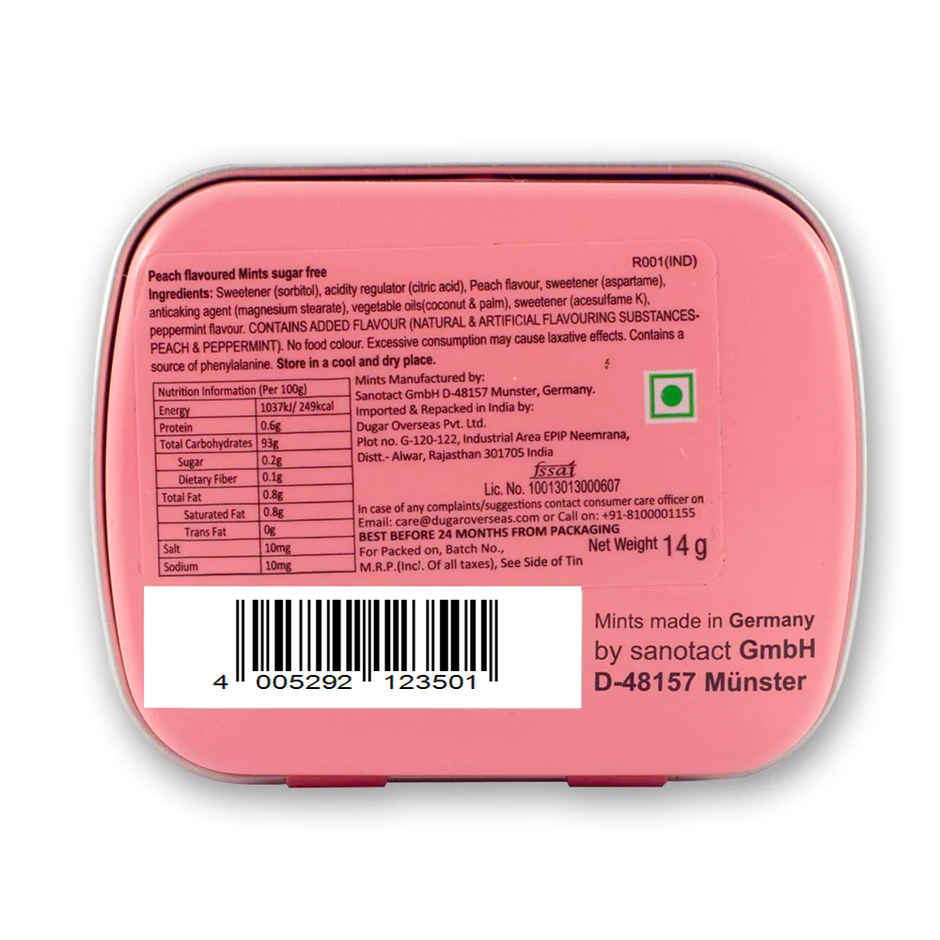 Impact Mint Sugar Free - Peach