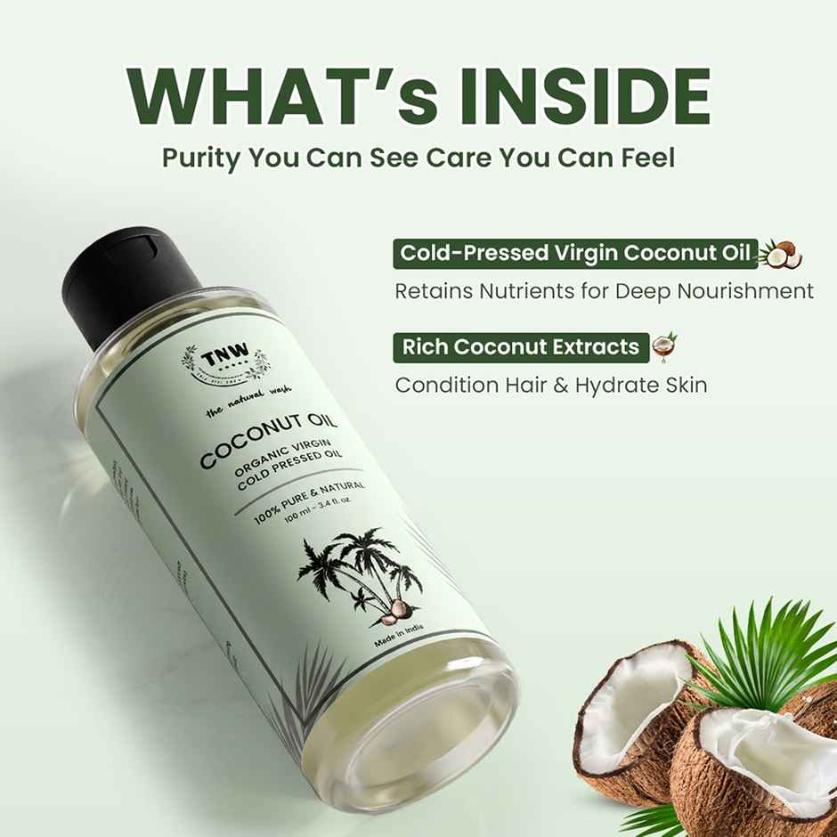 Tnw The Natural Wash Virgin Coconut Oil| Strong Hair And Soft Skin