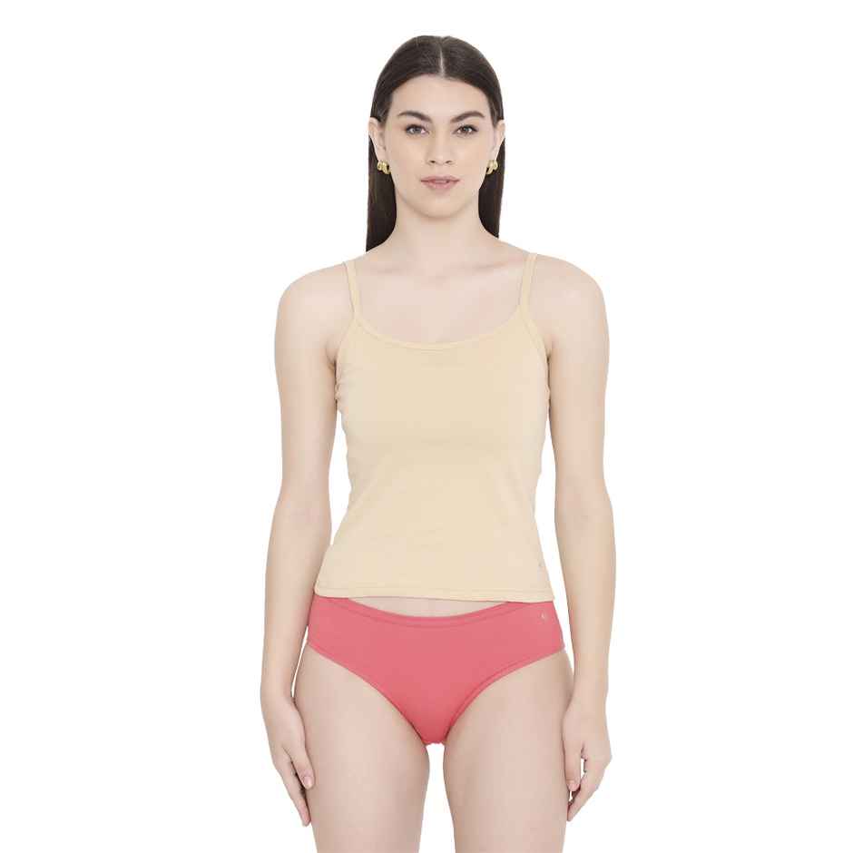 Feelings Camisole 02 Adjustable Strap | Pack of 2 | Skin and Pink | S