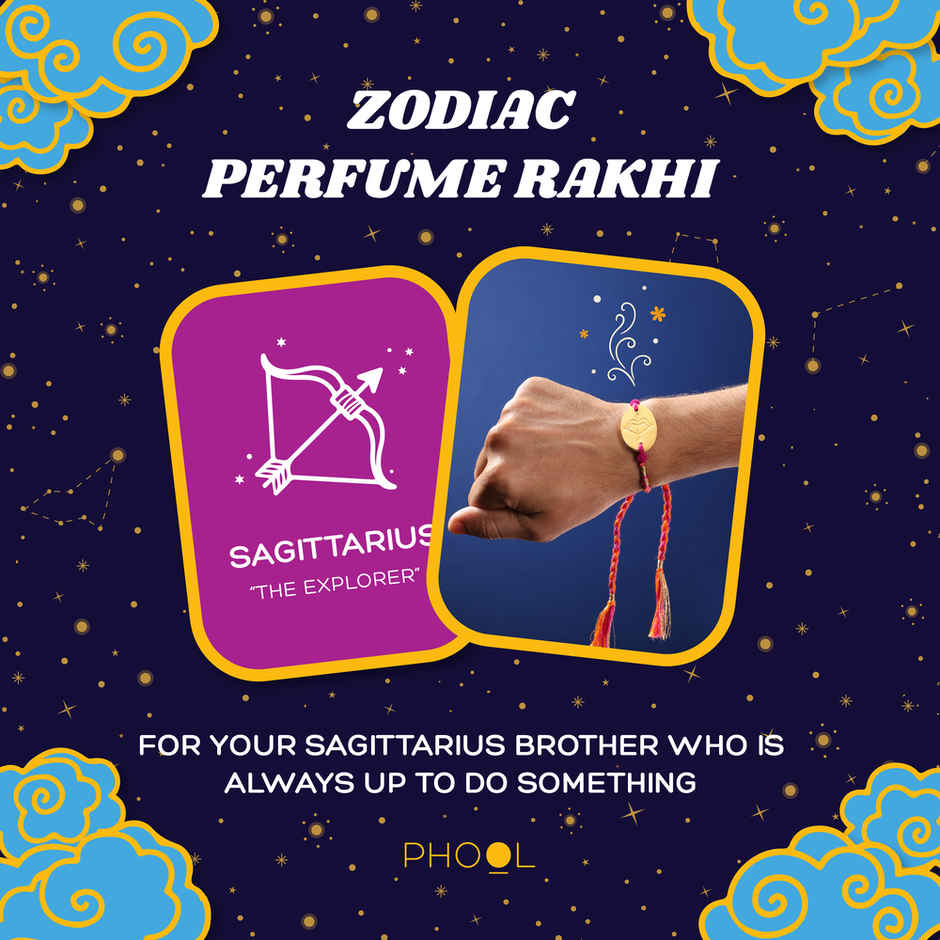 Zodiac Sagittarius Rakhi for Brother (Phool)
