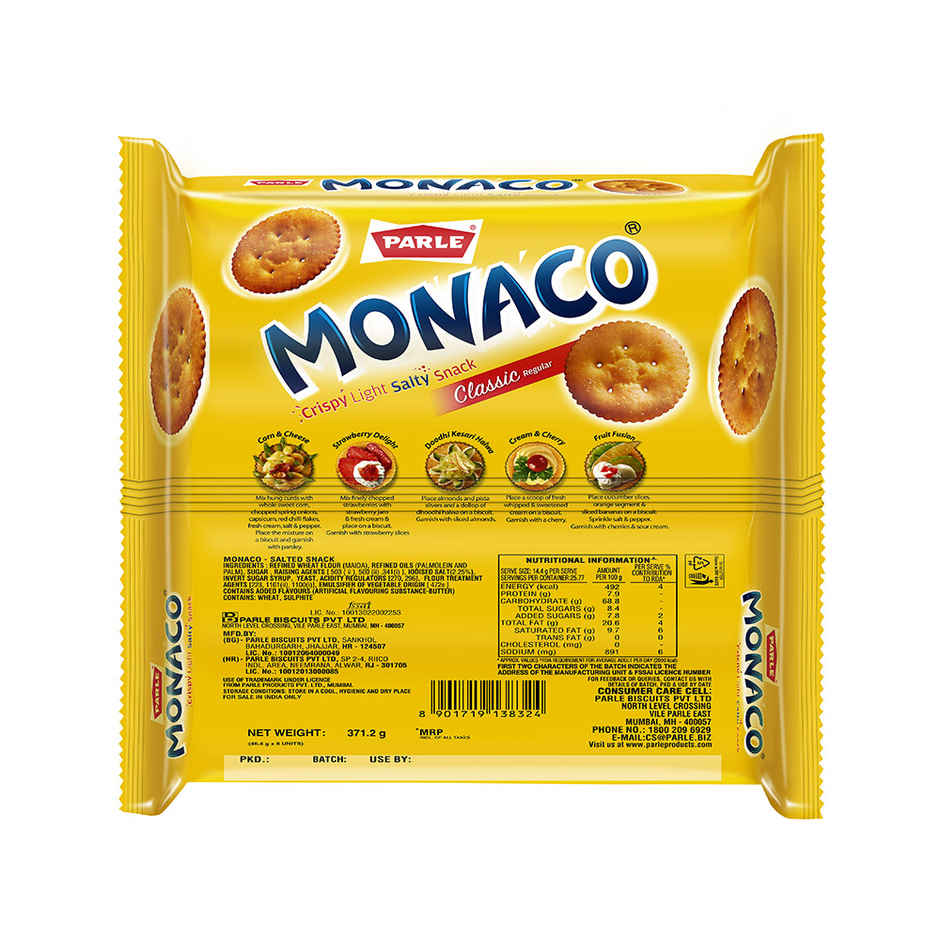 Parle Monaco Classic Salty Biscuits