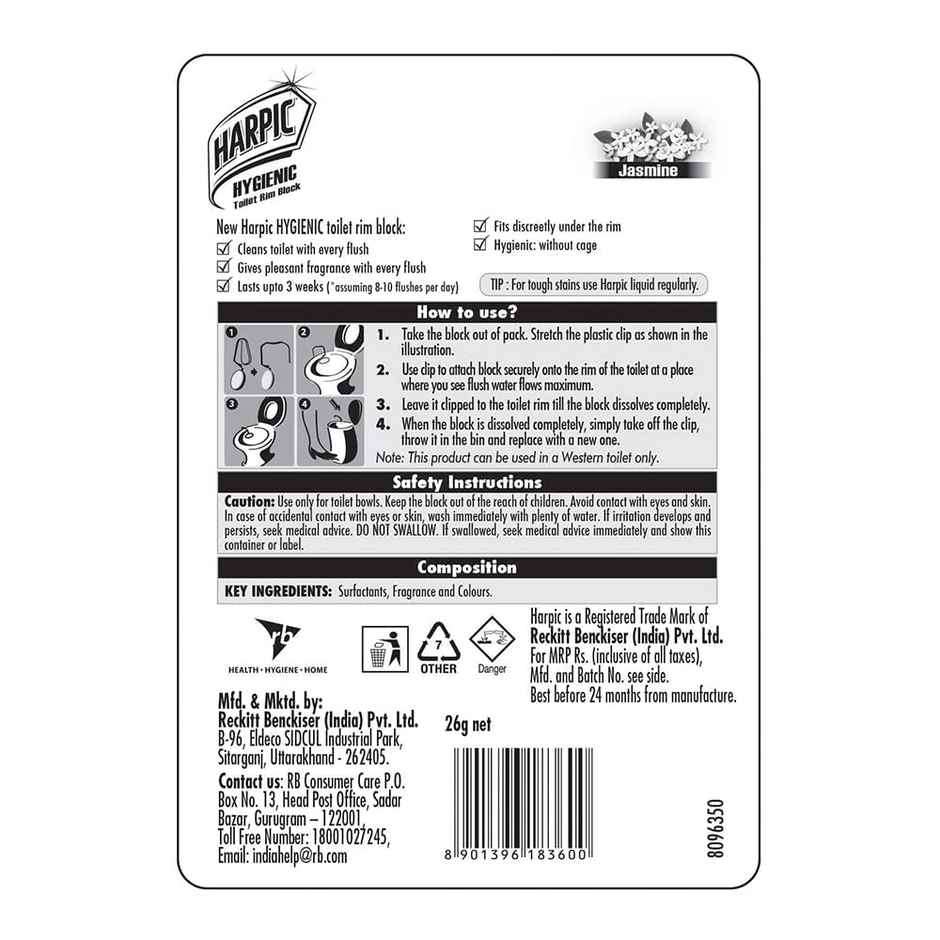 Harpic Jasmine Toilet Rim Blocks