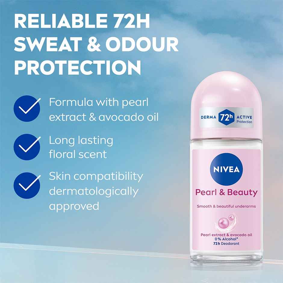 Nivea Deo Roll On Pearl beauty Underarms 72h protection