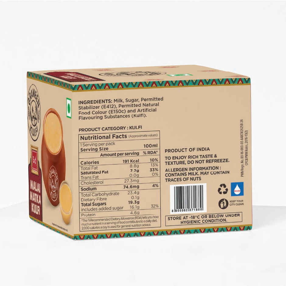 Grameen Malai Matka Kulfi