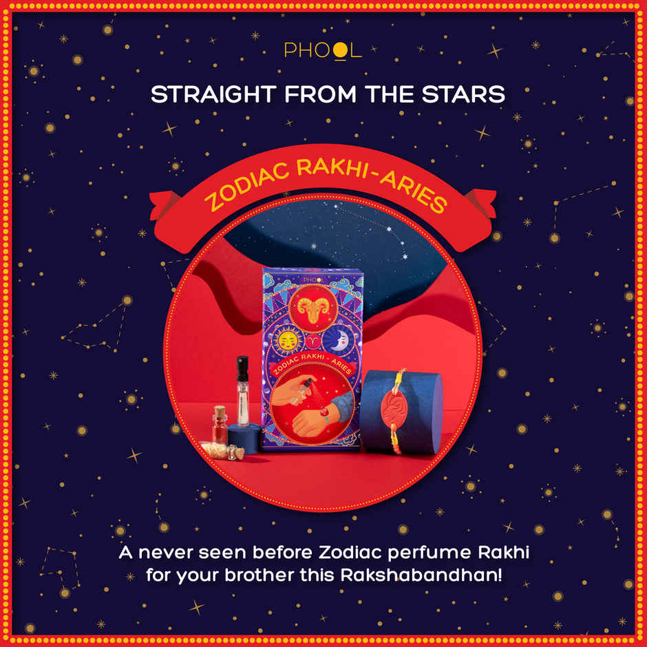 Zodiac Aries Rakhi for Brother (Phool)