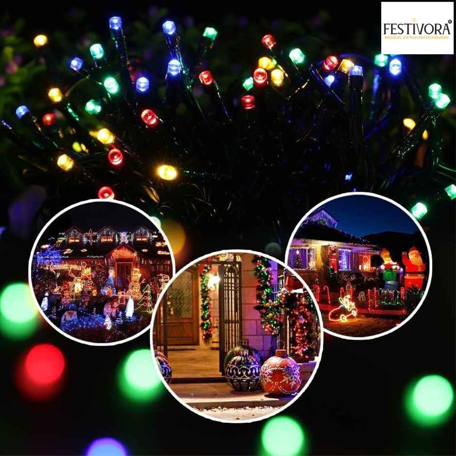 Festivora Multicolor Pixel Led String Light | Plug In - 8 Modes For Festival & Room Decoration
