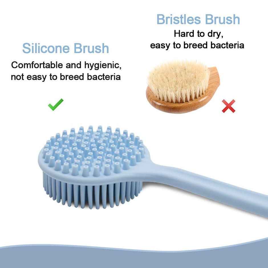 Bronson Professional Bath Brush Back Cleansing with Long handle (Color May Vary)