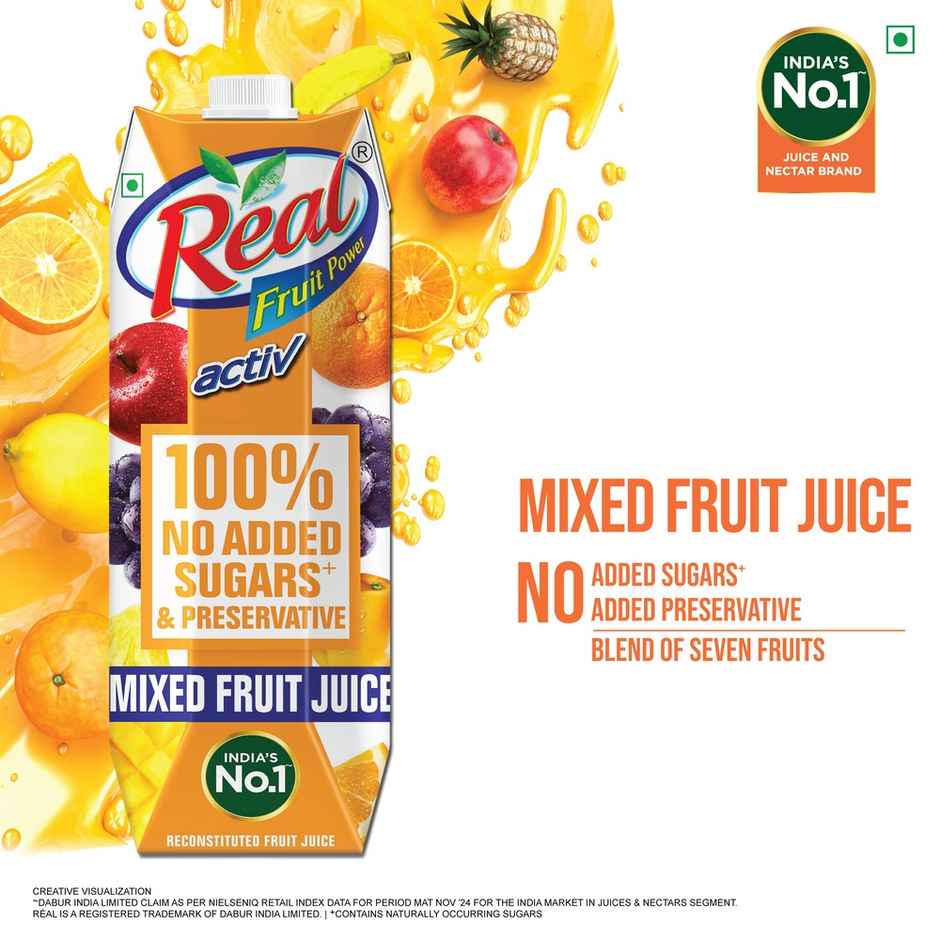 Dabur Real Activ Mixed Fruit Juice | Fruity & Refreshing