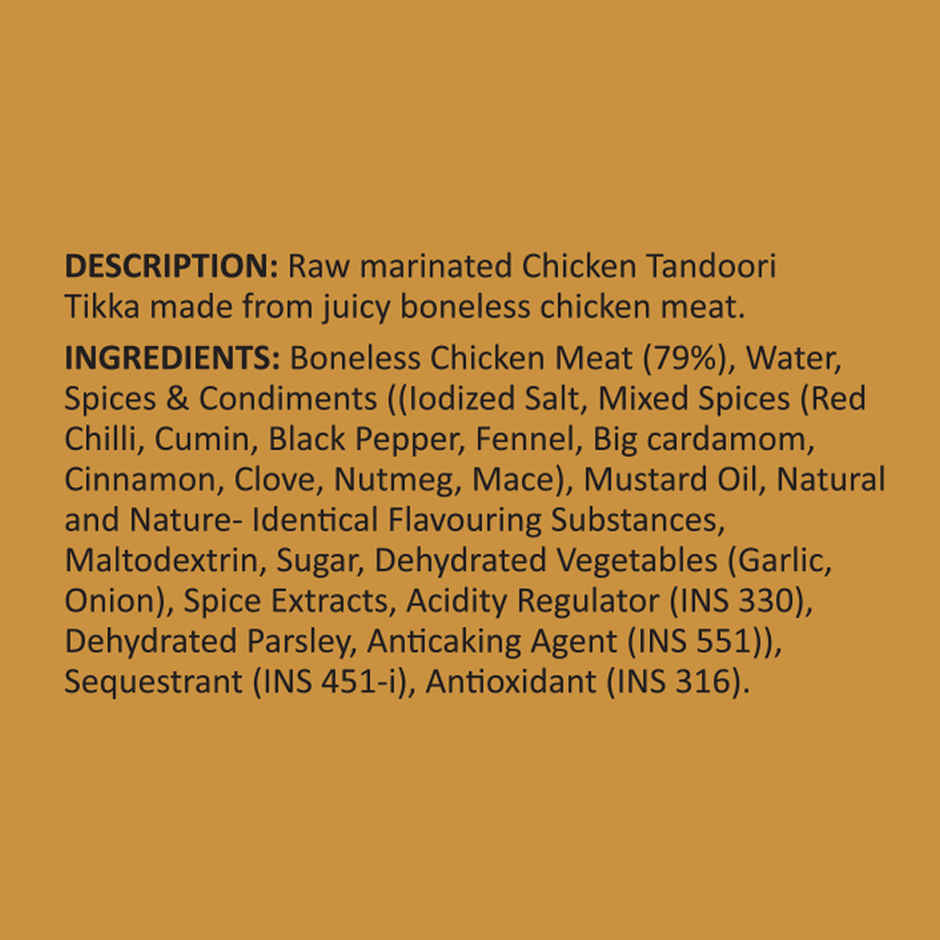 Meatzza Marinated Boneless Tandoori Tikka