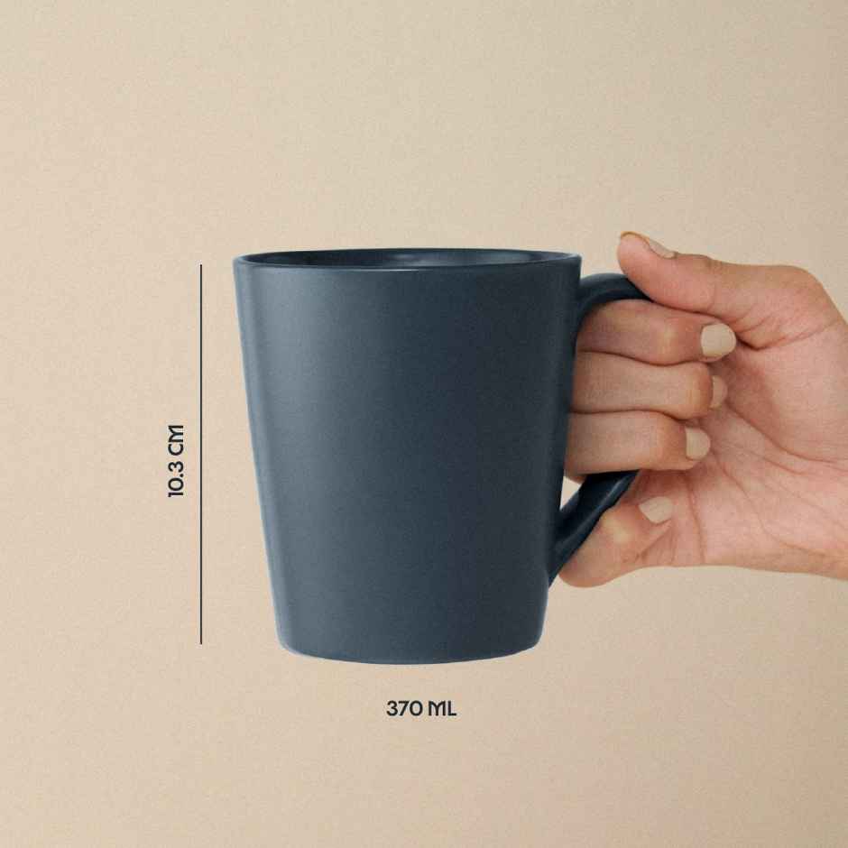 Borosil Porcelia Haven Denim Tea Coffee Porcelain Mug Set Microwave Dishwasher Safe