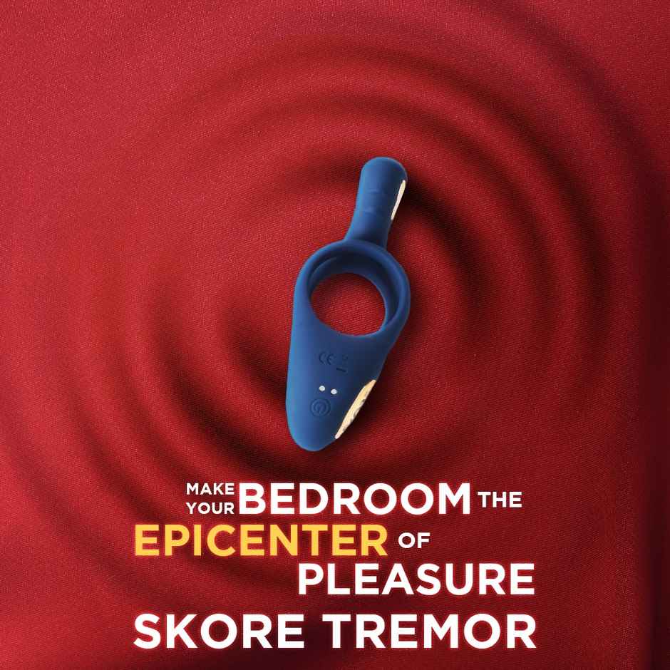 Skore Tremor Twinfold Double Sensations Vibrator For Men & Women (1pc) & Skore Lubes - Cherry Flavour (50ml) Combo