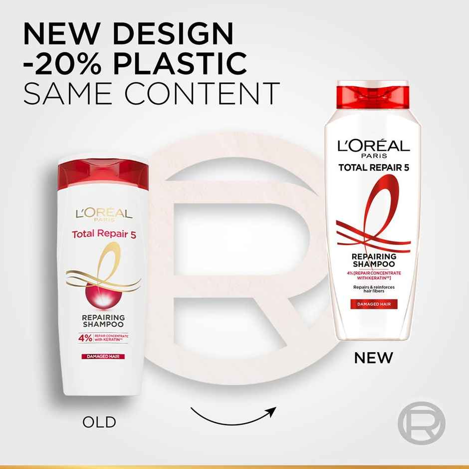 L'Oreal Paris Total Repair 5 Repairing Shampoo With Keratin XS For Damaged Hair