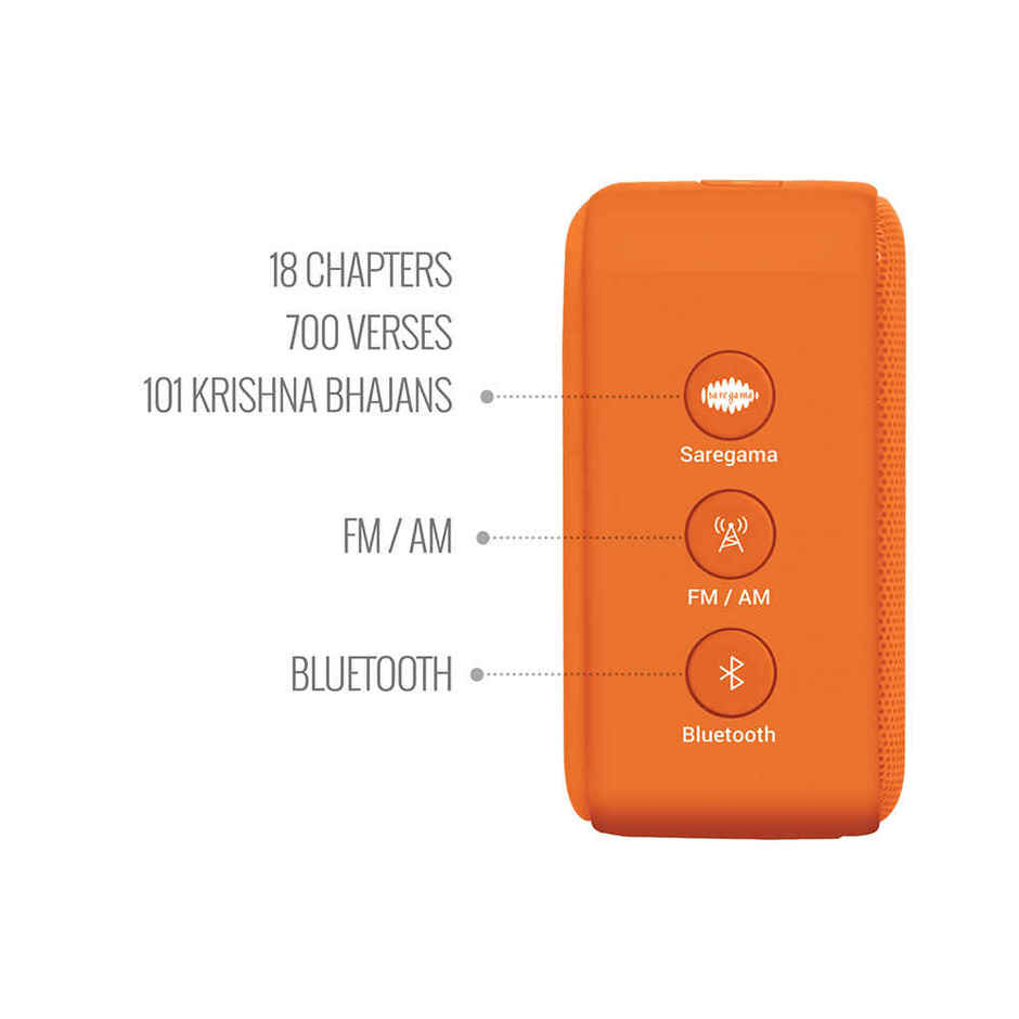 Carvaan Saregama Mini Shrimad Bhagavad Gita Music Player | with Bluetooth/FM/AM/AUX
