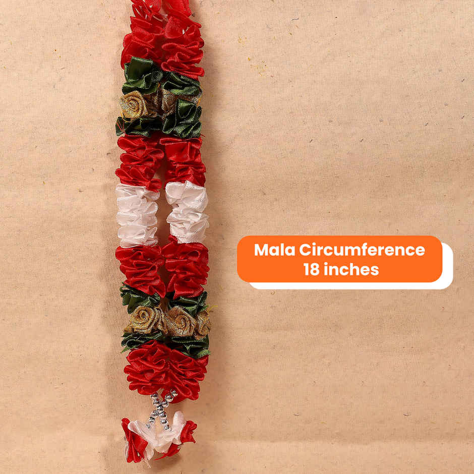 Pooja Mala Garland | Red | 18 Inch | Mayyur