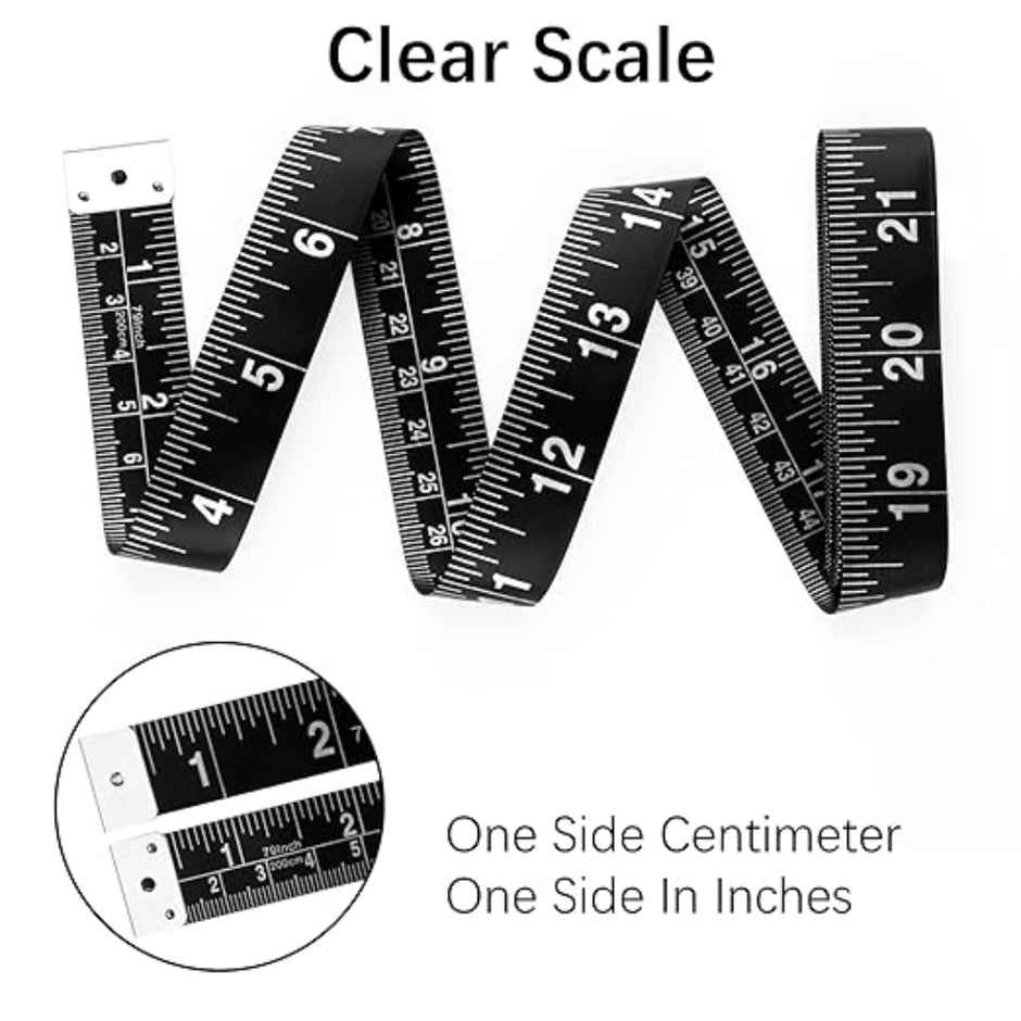 SE7EN PVC Premium Measure Tape For Cloth, Body Measurements & Tailoring - 1.5 m
