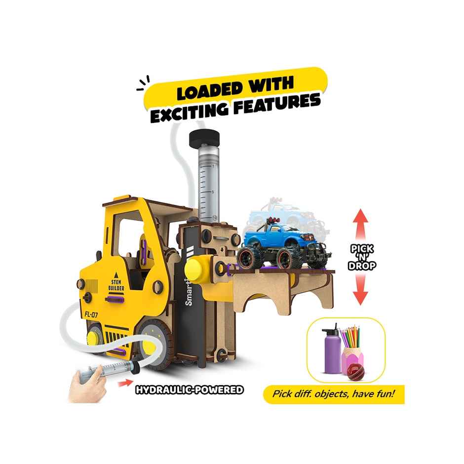 Smartivity Hydraulic Forklift Construction Vehicle Toy - Smrt1253