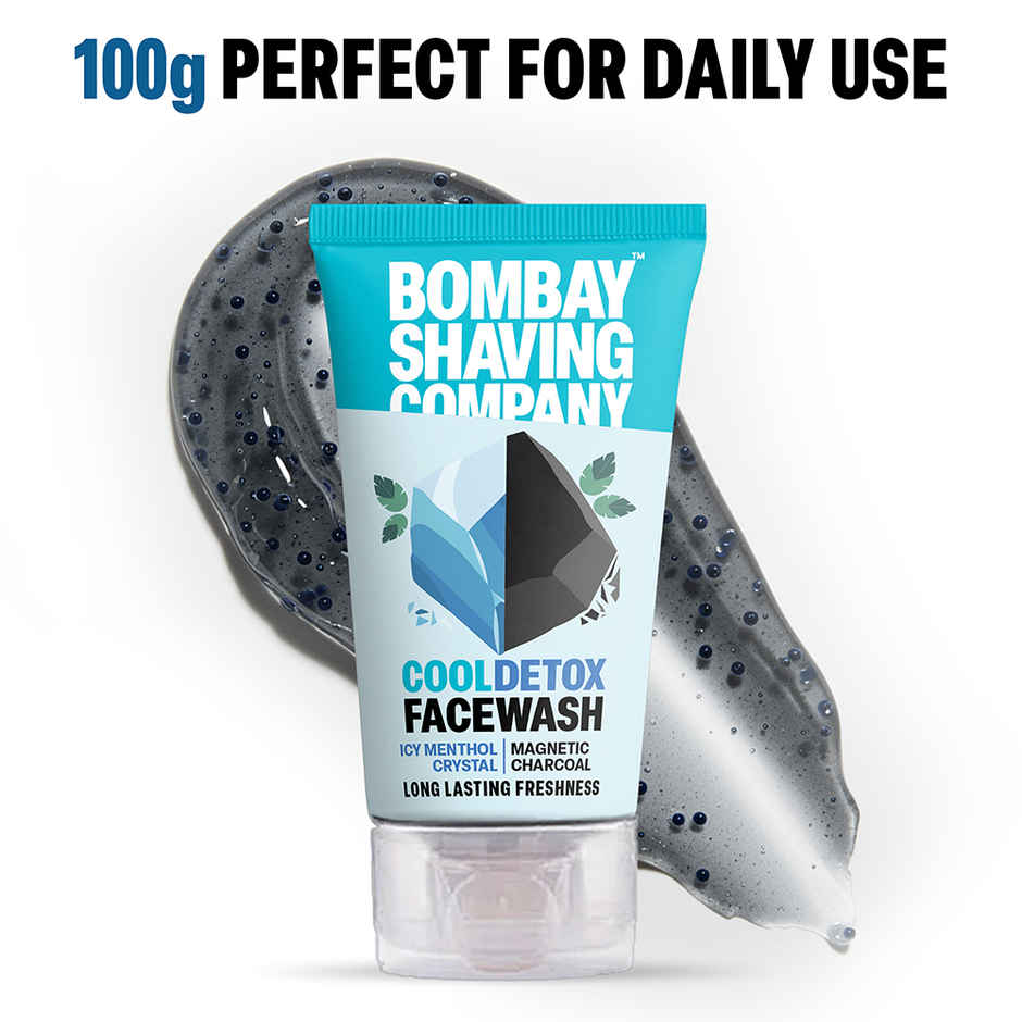 Bombay Shaving Company Cool Detox Face wash - Charcoal Deep Clean & Menthol Cooling