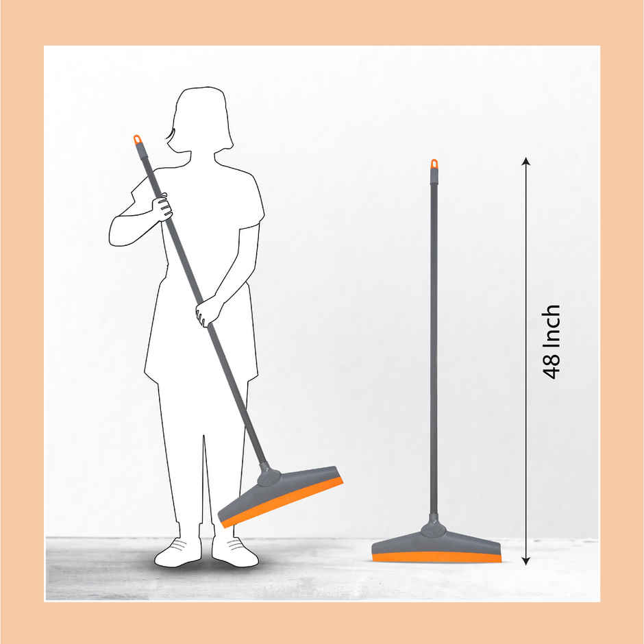 Chakaachak Shine Floor Wiper| 30 CM | Grey & Orange