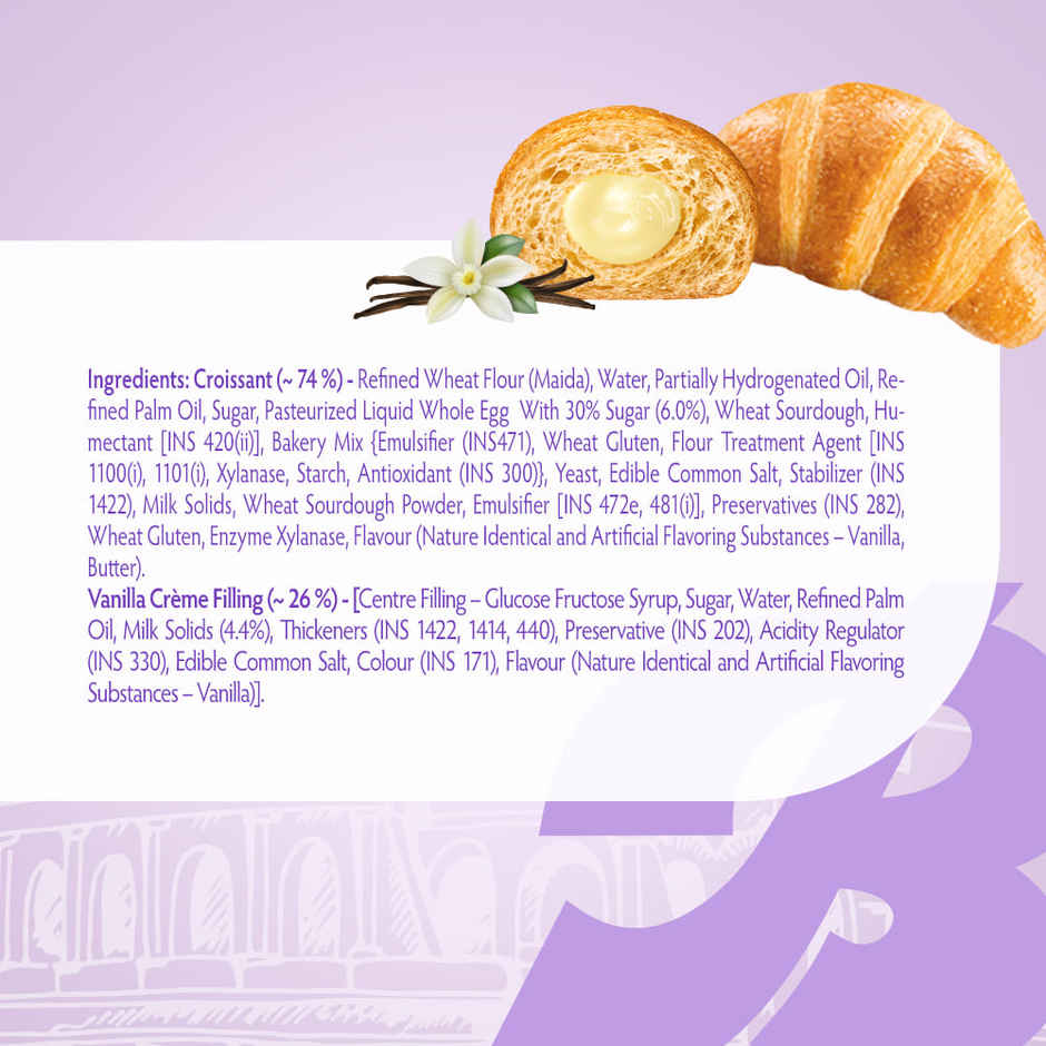 Bauli Moonfils Croissants Vanilla (Egg) 45g Combo