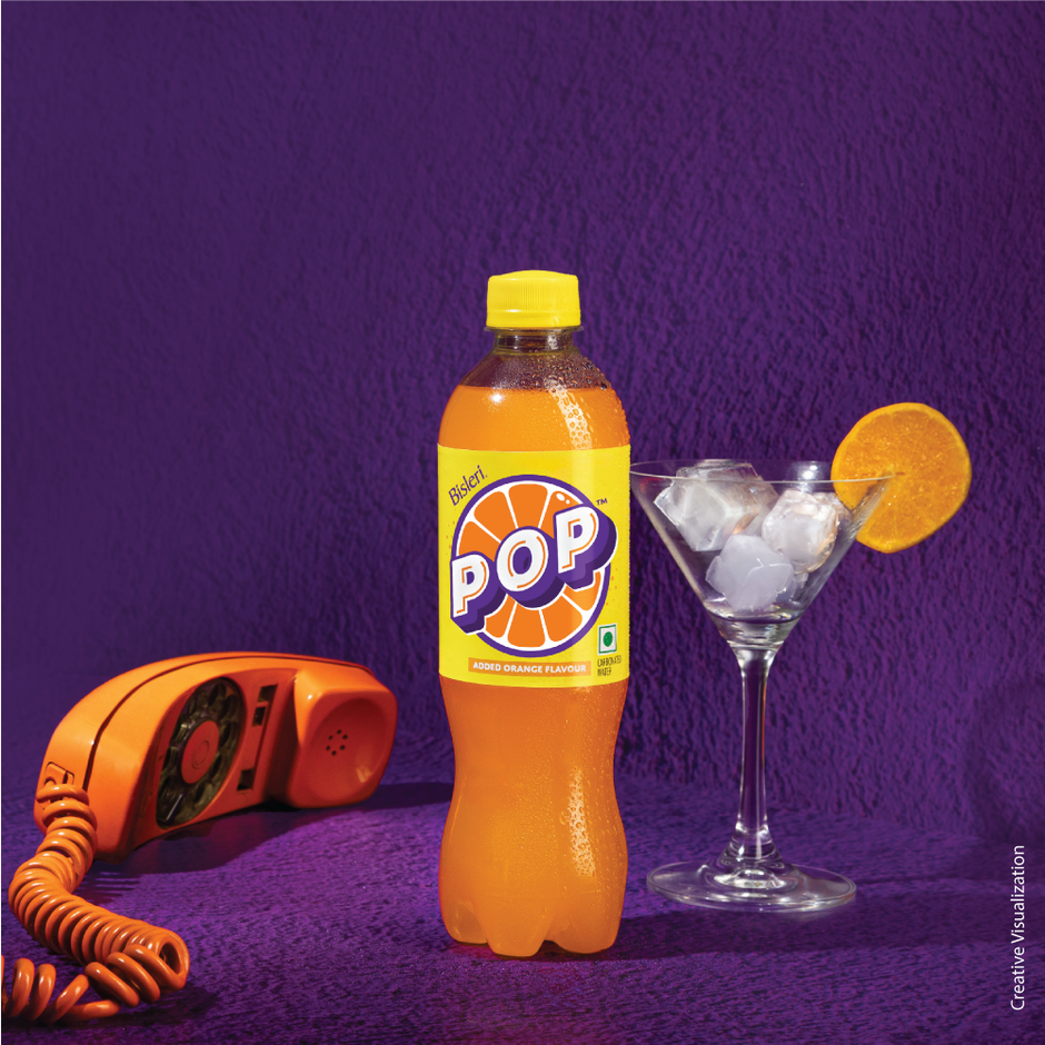 Bisleri Pop Orange Flavoured Soft Drink