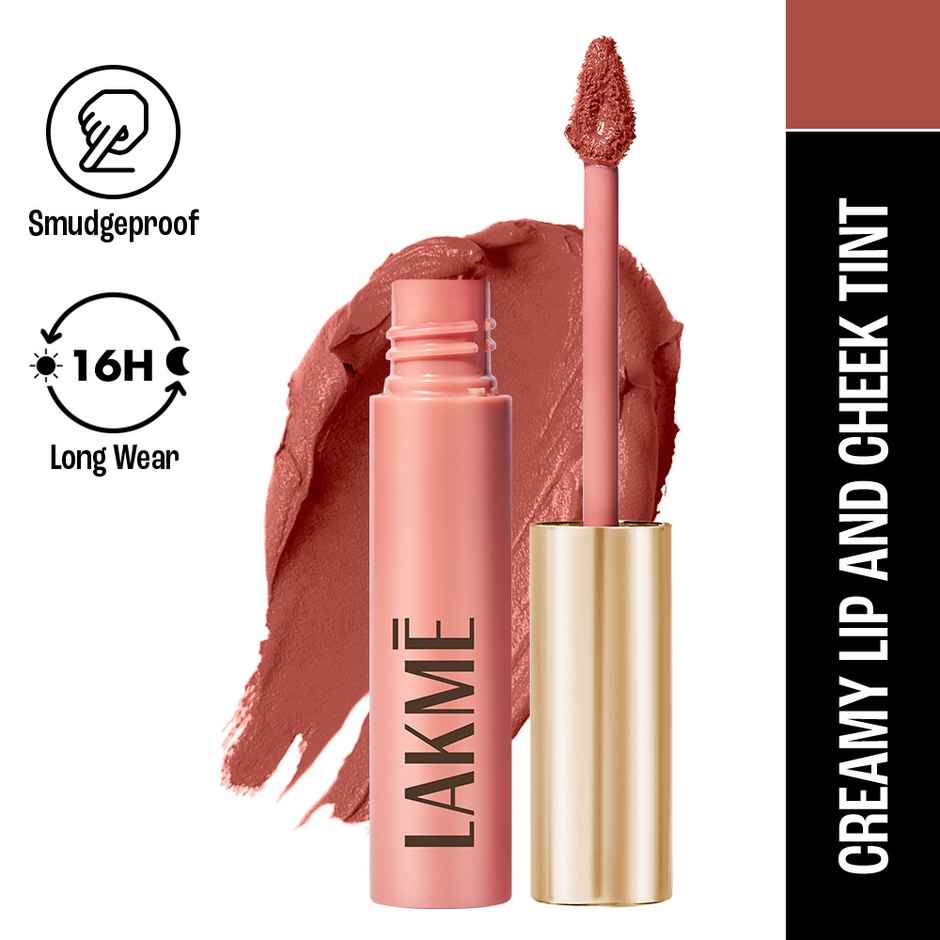Lakme Double Duty Lip & Cheek Mousse Matte Lipstick & Soft Blush - Coffee Lite