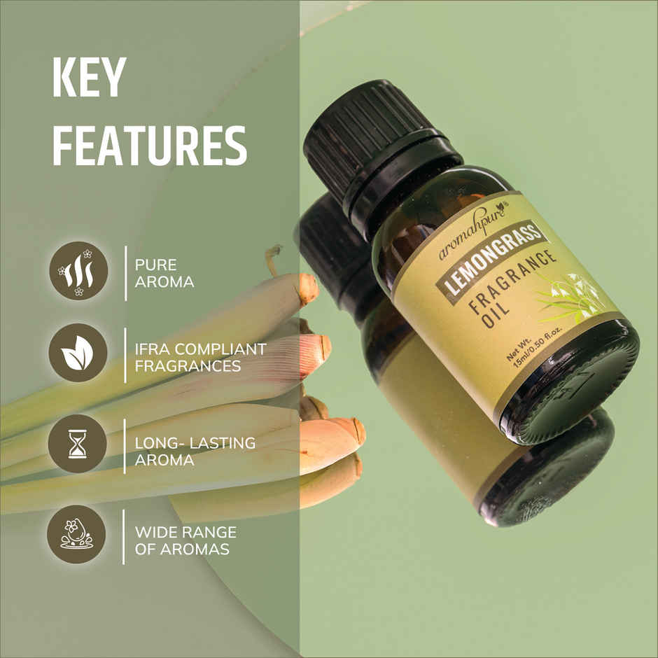 Aromahpure Fragrance Oil | Pack of 2 | Lavender and Lemongrass Aroma Oil for Home Fragrance
