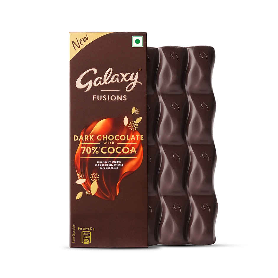 Galaxy Fusions Dark Chocolate Bar With 70% Cocoa