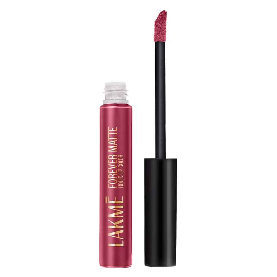 Lakme Forever Matte Liquid Lip, 16hr Lipstick, Lightweight & transferproof | Pink Glam