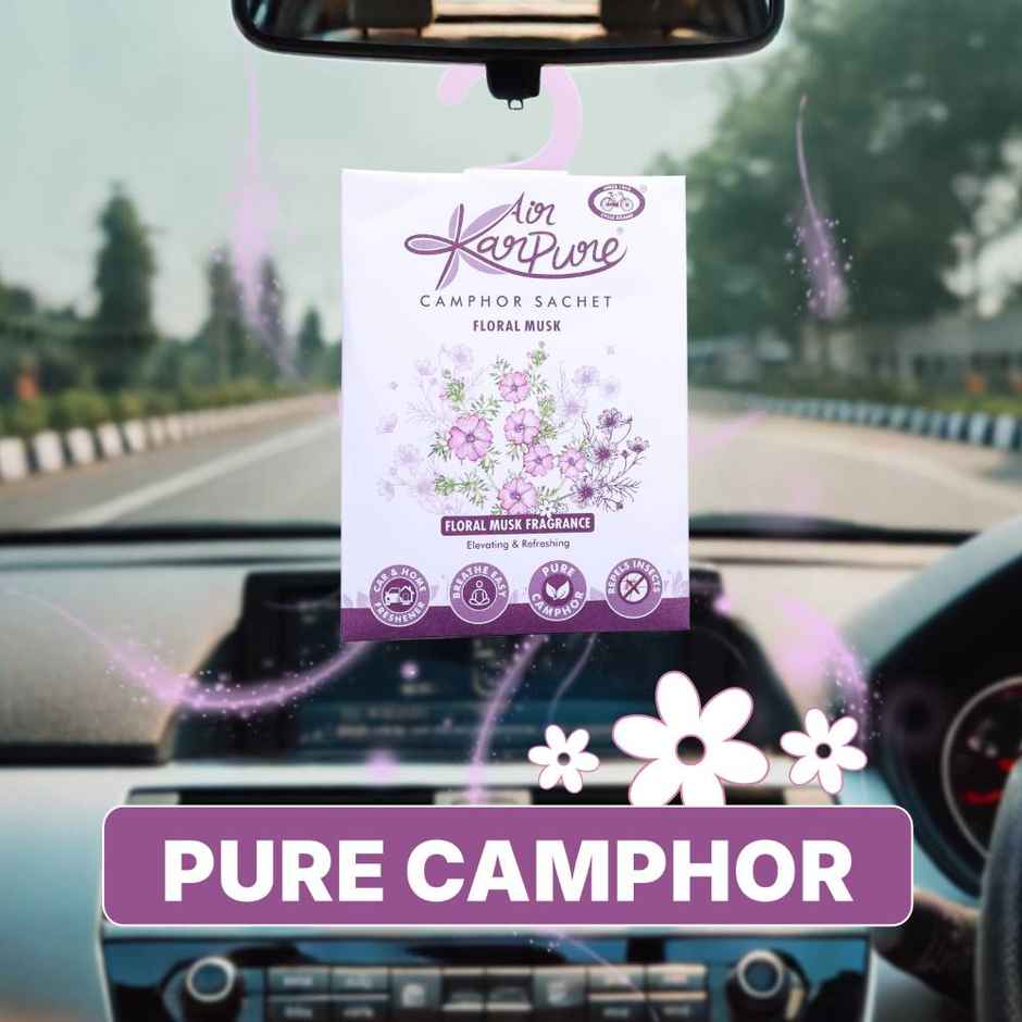 Floral Musk Camphor Sachet by Air Karpure | Car, Bathroom & Room Freshener | From House of Cycle