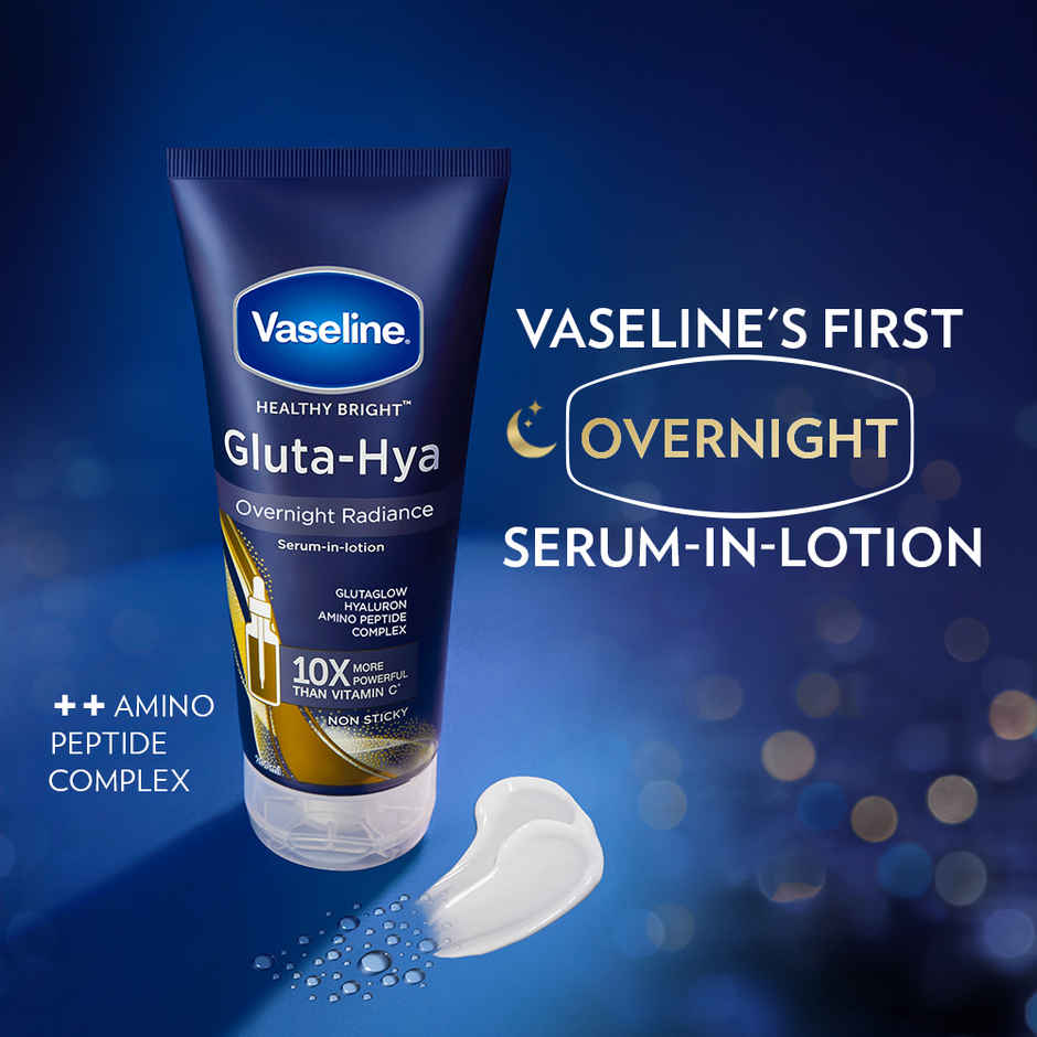 Vaseline Gluta-Hya Overnight Radiance, Serum-In-Lotion,With Amino Peptide And Glutaglow