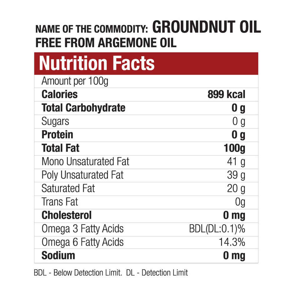 Ras Chekku Ground Nut Oil Bottle - Cold Pressed Oil