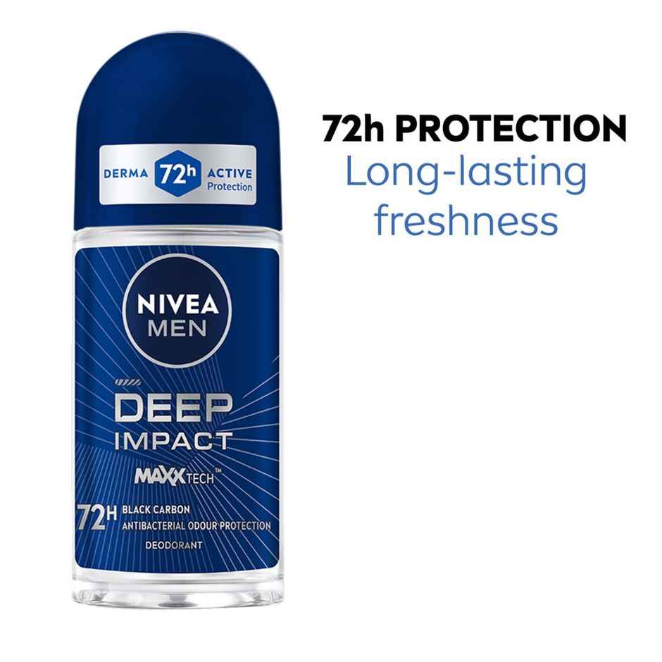 NIVEA MEN Deep Impact MaxxTech 72h Deodorant Roll-on - For MEN Combo