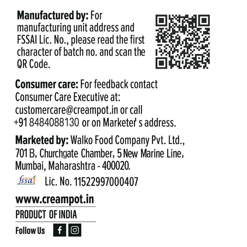 Cream Pot Black Current Tub | Frozen Dessert Tub