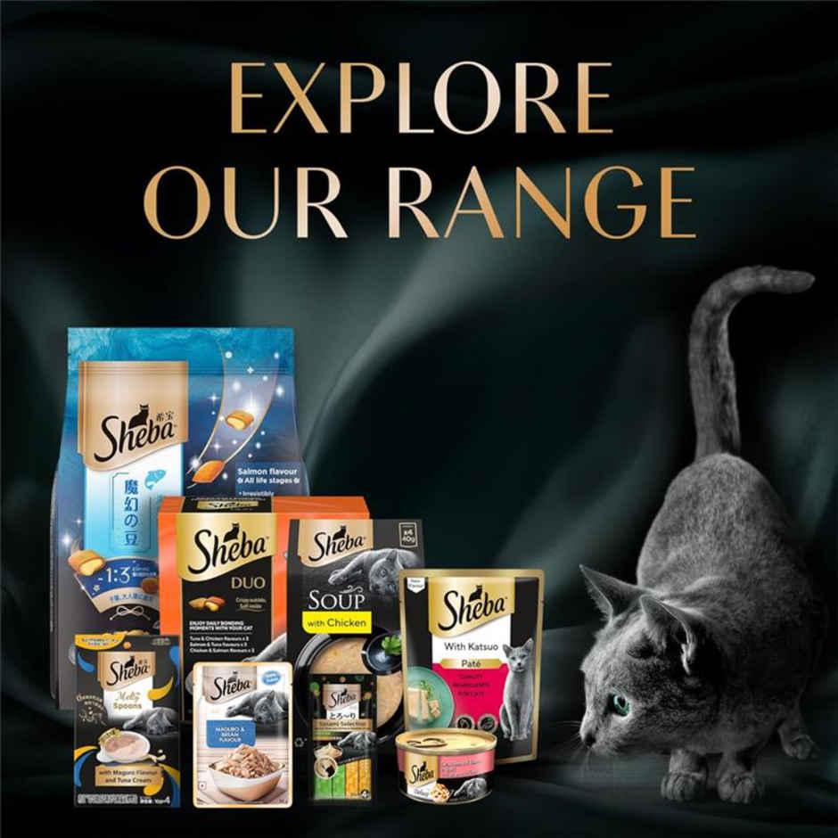 Sheba Deluxe Wet Cat Food Tuna Flakes and Salmon in Gravy | Can