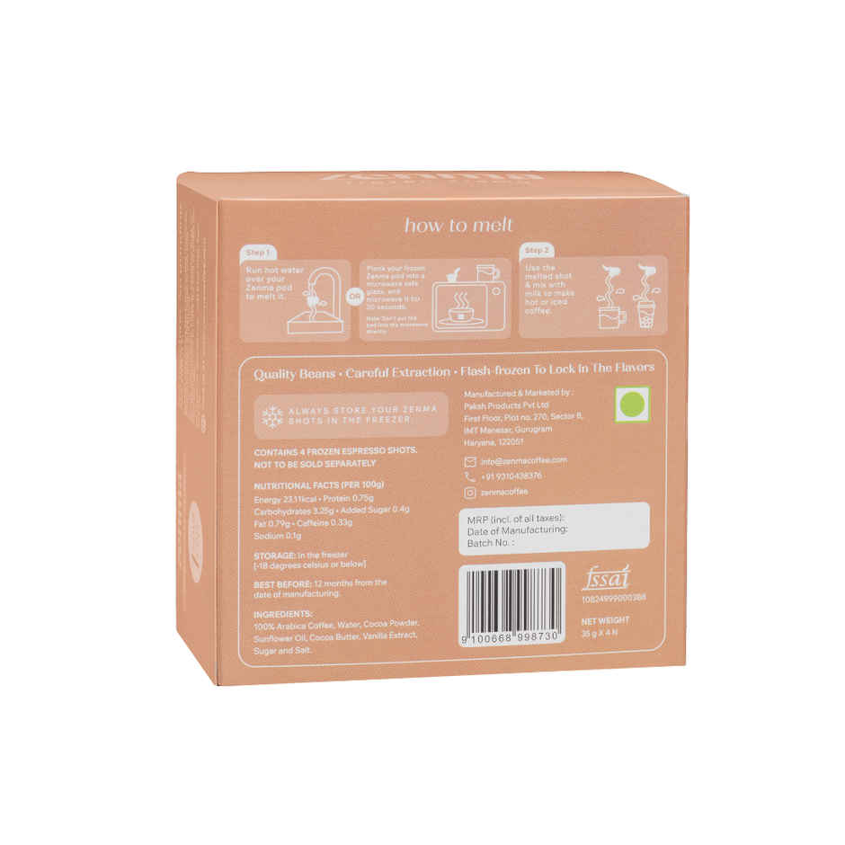 Zenma Frozen Espresso Shots - Mocha Coffee Pods