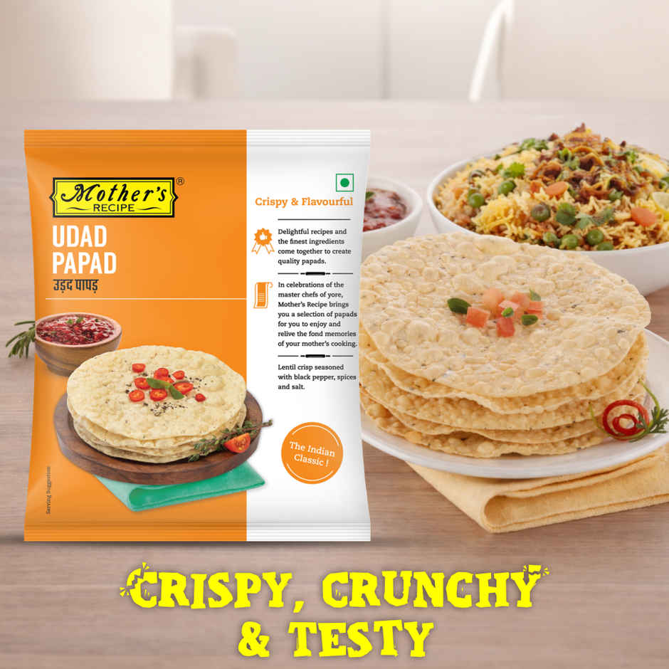 Mother's Recipe Plain Udad Papad Pouch Combo