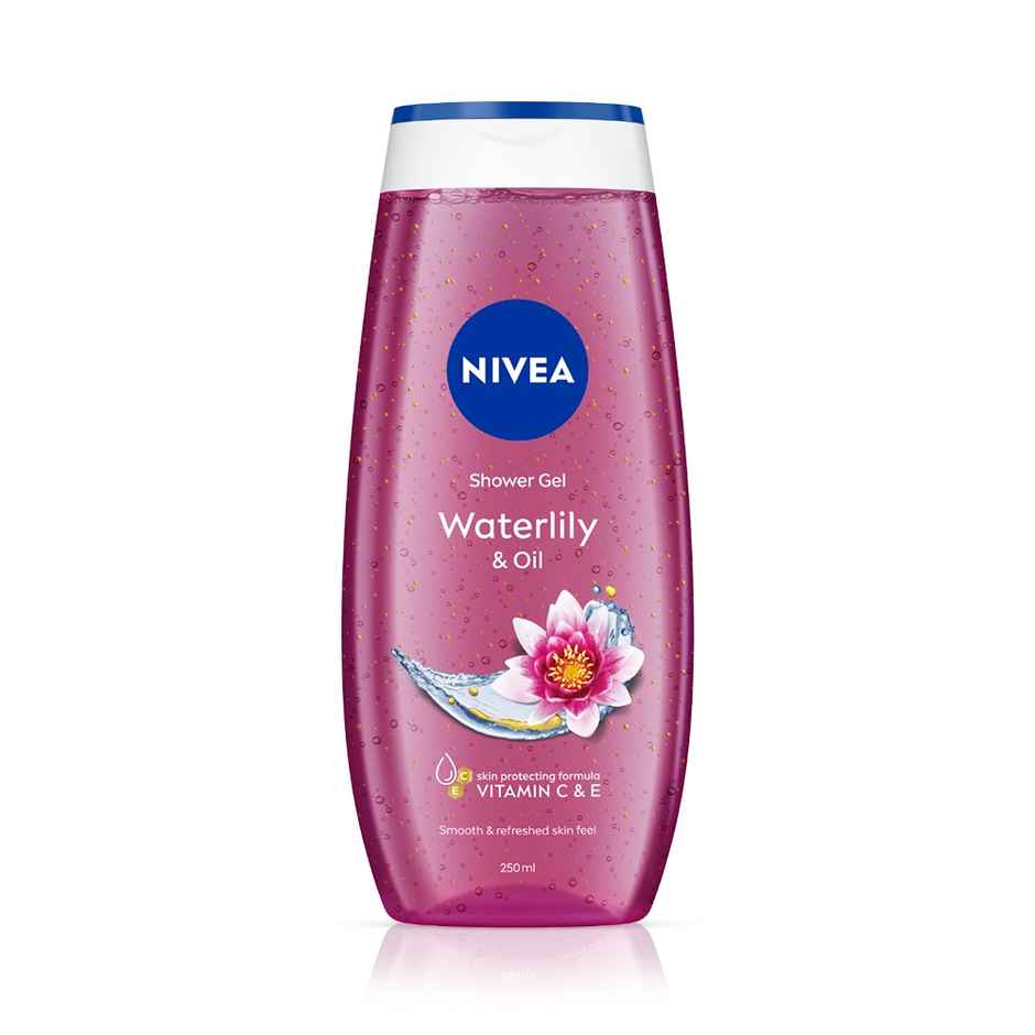 Nivea Frangipani & Oil Shower Gel (250ml) & Nivea Waterlily & Oil Shower Gel (250ml) & Nivea Shower Gel Lemon & Oil (250ml) Combo