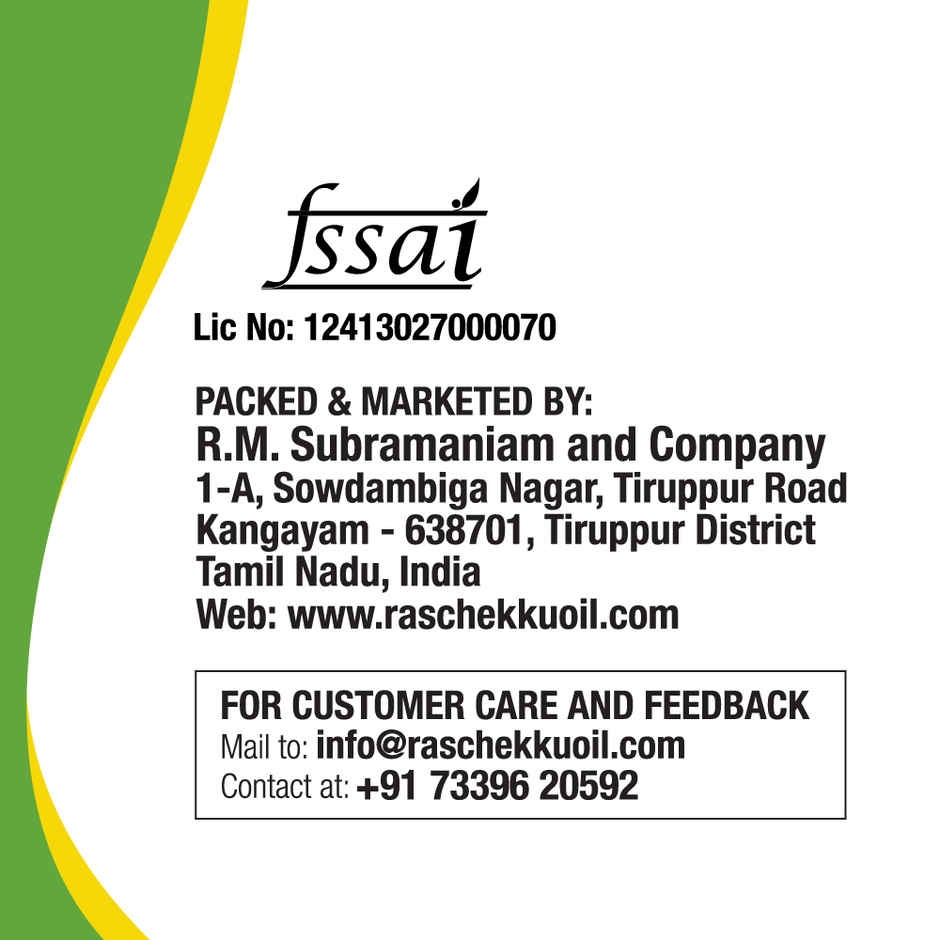 Ras Chekku Coconut Oil Bottle - Cold Pressed Oil