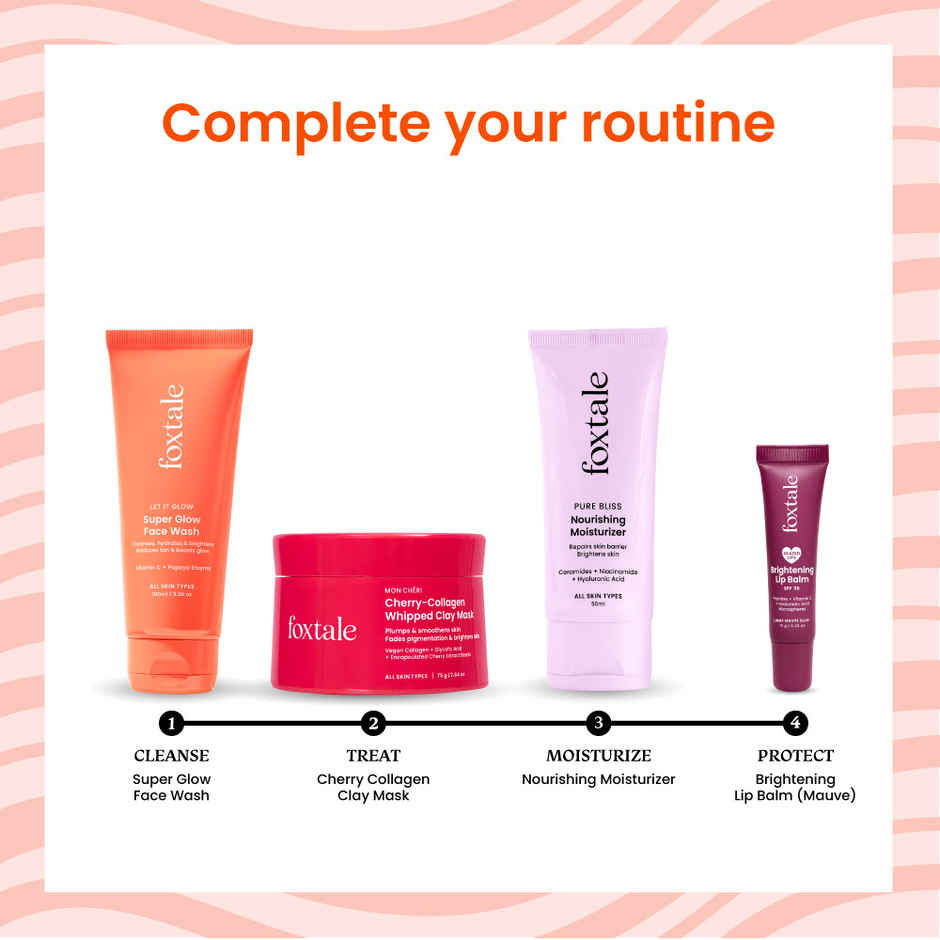 Foxtale Glow At First Sight Gift Set With Pouch And Charm | Bright, Glowing Skin