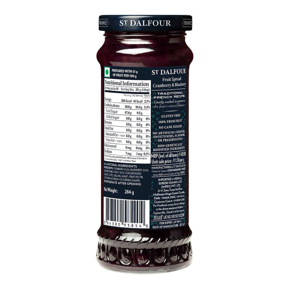 St.Dalfour Cranberry with Blueberry Spread