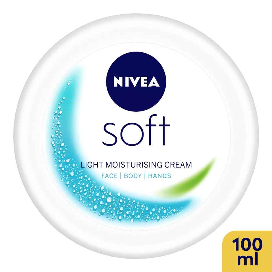 NIVEA Soft Light Moisturizer for Face, Hand & Body, Non-Greasy Cream for Instant Hydration