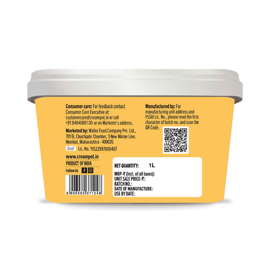 Cream Pot Butterscotch Tub | Creamy Dessert Tub